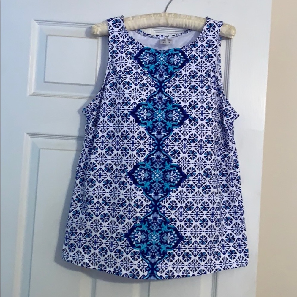 Two High Neck Land’s End Swim Tops